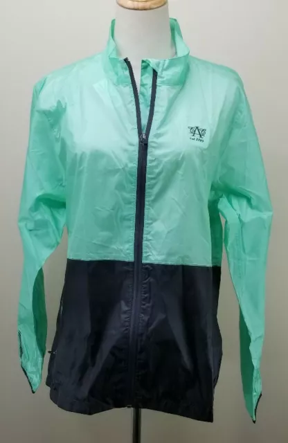 SUN MOUNTAIN Waterproof Golf Rain Jacket, Womens Sz XL, Green, Zip, Pockets, NEW