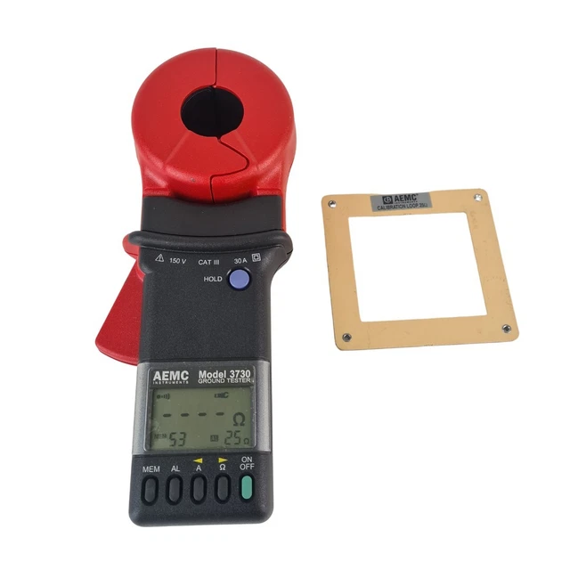 Excellent Condition AEMC Model 3730 Clamp-On Ground Resistance Tester + Kit/Case