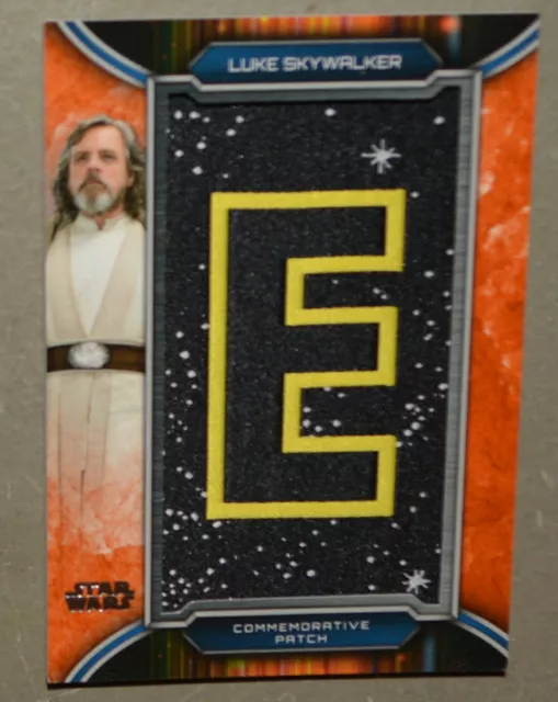 2019 Star Wars Skywalker Saga orange Patch card NP-LE Luke with E  86/99