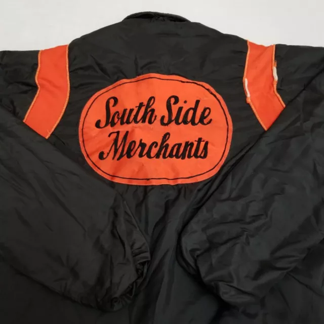 VTG 50s 60s Empire Motorycycle Biker Club Jacket Black Orange Chainstitch Medium
