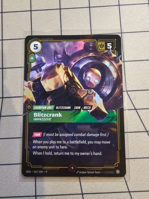 RIFTBOUND TCG ENGLISH Origins Summoner Skirmish Top 8 Blitzcrank Promo ...