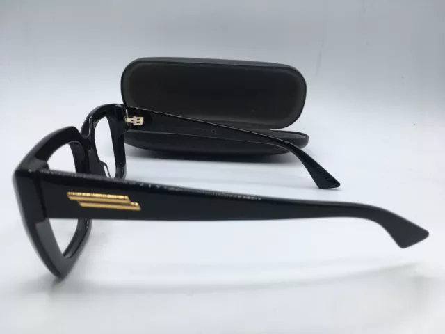 BOTTEGA VENETA BV1032O Women's Black Frame Rectangular Sunglasses 52MM 3