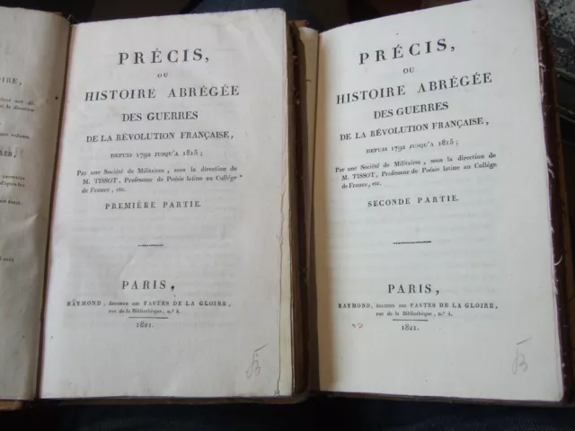 Lot Livres anciens,1821, EO, rare,2 Volume, Vendée, Napoléon, Guerres , Complet,