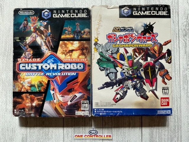 Nintendo Game Cube GC Custom Robo & SD Gundam Gashapon Wars set from Japan