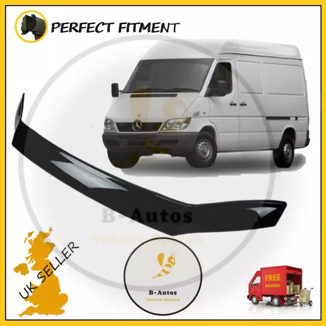 Bonnet Guard Bug Deflector To Fit Mercedes Sprinter 2000-06 Protector Black Bra