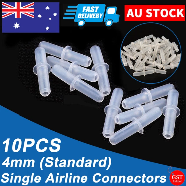 10PCS Air Pump Single Connector Piece Aquarium Fish Tank Airline Hose Air Tubing