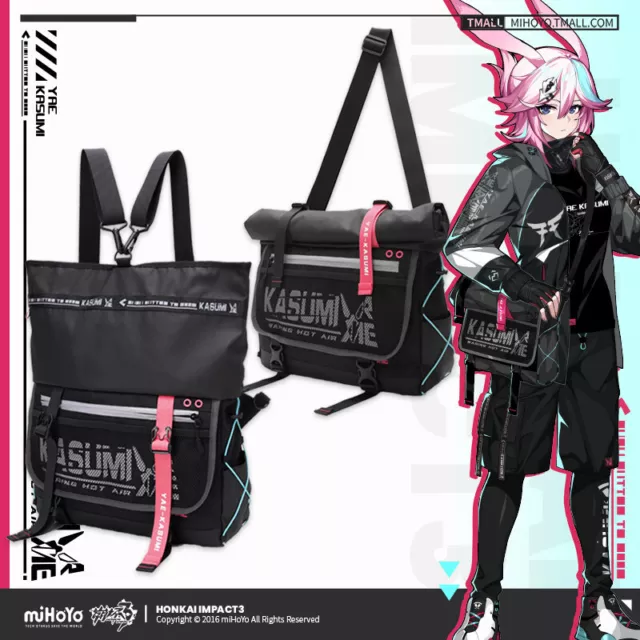 Honkai Impact 3 Yae Sakura Neon Shade Cosplay Backpack Shoulder Bag Multifuction