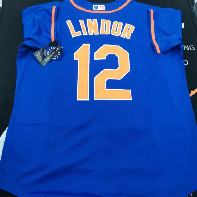 Nike Youth New York Mets Francisco Lindor #12 Cool Base Alternate