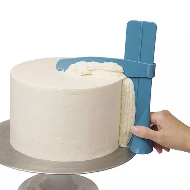 Adjustable Cake Icing Smoother Scraper Fondant Sugarcraft Cake Edge Smoother AU 3