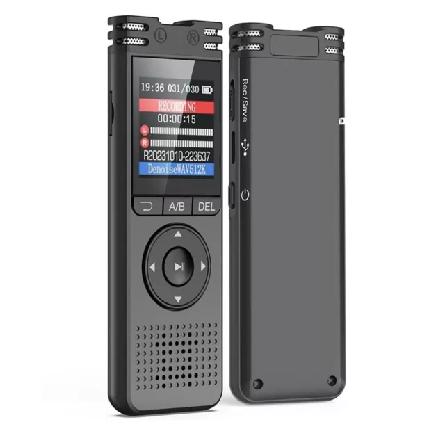64GB Activated Tape Recorder with Playback Voice for Lectures Meeting V1R33337