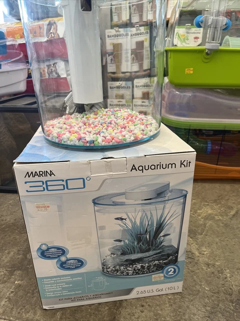 Hagen Marina 360 Aquarium Fish Tank Complete Kit 10L Inc Pump Filter LED Light