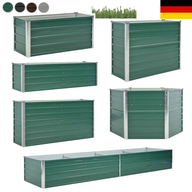 Hochbeet Gartenbeet Beet Pflanzenbeet Metall Blumenbeet Pflanzkübel 4/6 Eck