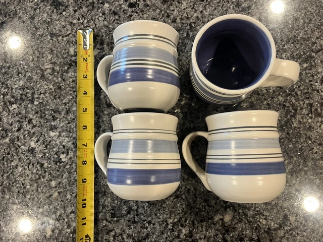 Hand-painted Stoneware Rio Coffee Mug (12-Ounce, Set of 4)