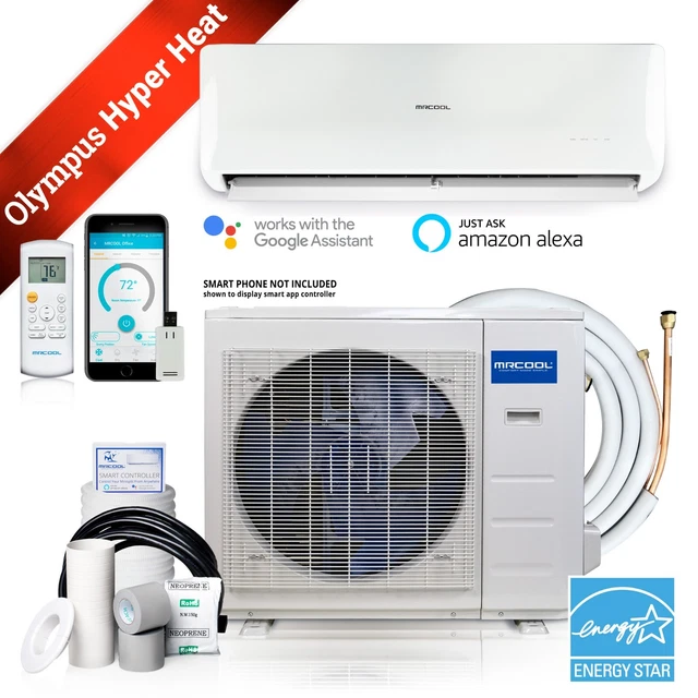 Olympus Hyper Heat 12,000 BTU 1 Ton Ductless Mini Split Air Conditioner