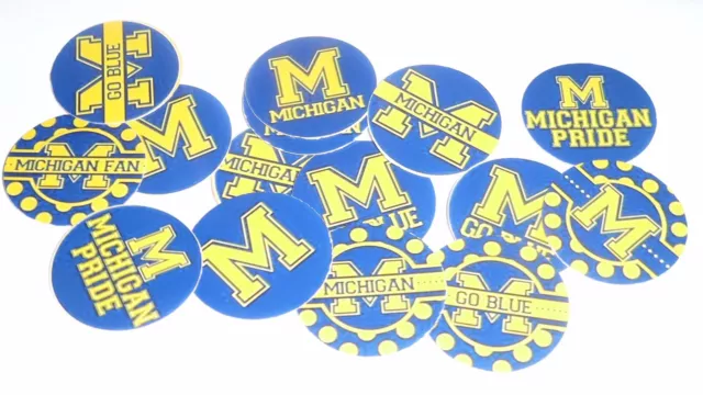 Pre Cut One Inch Bottle Cap Images Michigan Go Blue  Free Ship