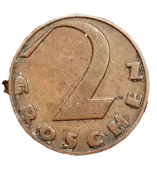 1929 Austria 2 Groschen Coin