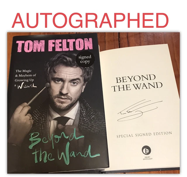 Tom Felton SIGNED Book AUTOGRAPHED Harry Potter Memorabilia Merchandise RARE DJ