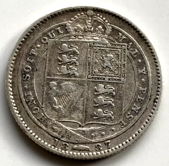 Queen Victoria Jubilee Head Shilling Coin 1887