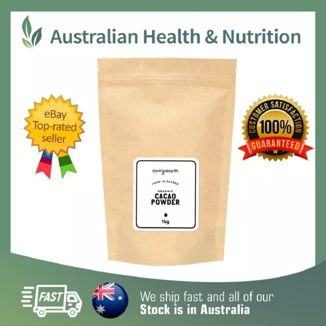 Loving Earth Raw Organic Cacao Powder // Choose Size + Free Same Day Shipping