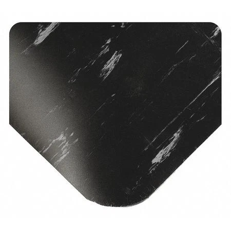 WEARWELL 420.12X4X8AMBK Tile-Top Antifatigue Mat, Black, 4 ft. W x 8 ft. L,