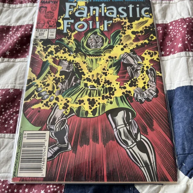 Fantastic Four #330 Doom Cover 1989 Marvel Comics Newsstand Edition See Pic Cond