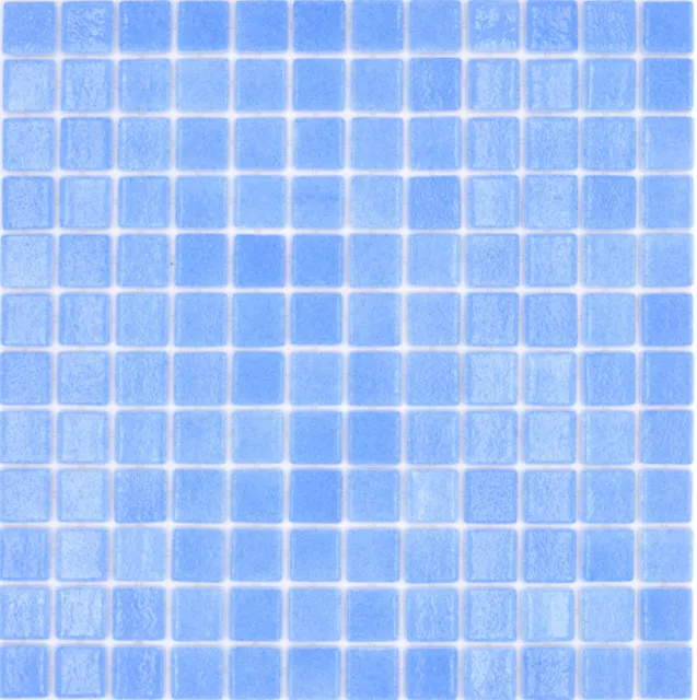 Schwimmbadmosaik Carrelage Mosaïque Bleu Pâte de Verre Pool Splash 10 Surfaces