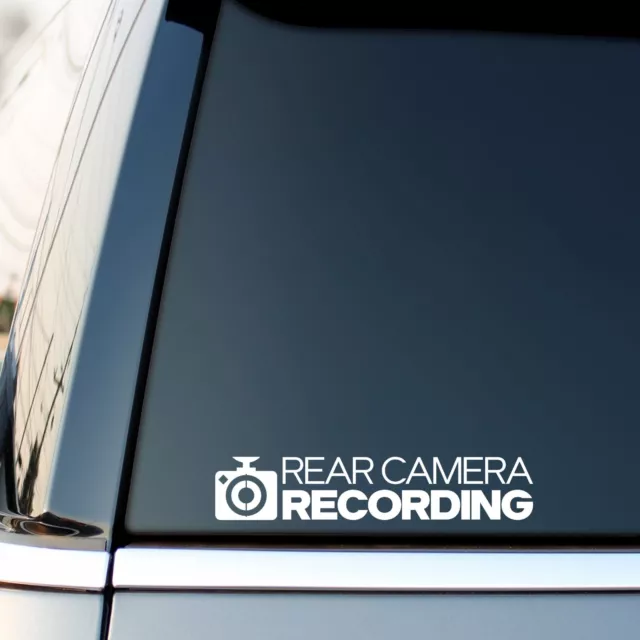 Rear Camera Recording Sticker Car Van Taxi Vehicle Dash Cam Window Vinyl Decal