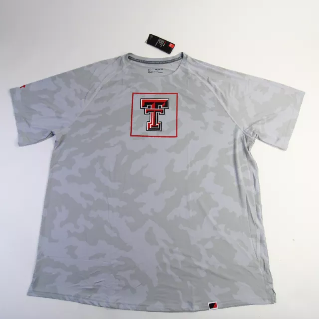 Texas Tech Red Raiders Under Armour HeatGear Short Sleeve Shirt Men's Gray New