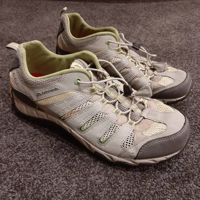 Kathmandu Barcoo Shoe Grey Lime Size 9 Elastic Laces