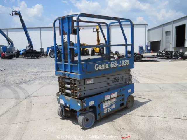 2015 Genie GS-1930 19' Electric Scissor Lift Man Aerial Platform bidadoo