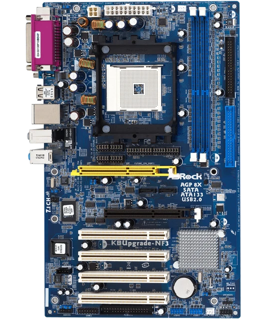 Lot Carte Mère Asrock P4V88 + CPU Intel Celeron 2,8 GHz + 2 Go RAM DDR1