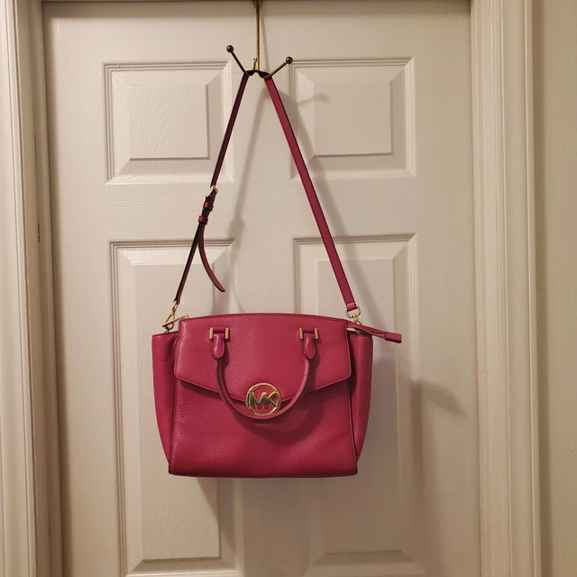 Michael Kors fuschia Hudson LG satchel purse