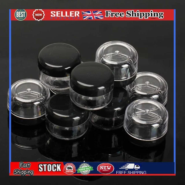 10PCS Round Pot Acrylic 5g/ml Sample Bottles Eyeshadow Cream Lip Balm Container