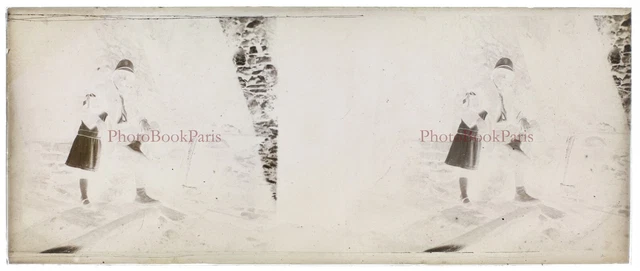 Vintage C1912 Photo NEGATIVE Stereo Glass Plate V33L22n1 2