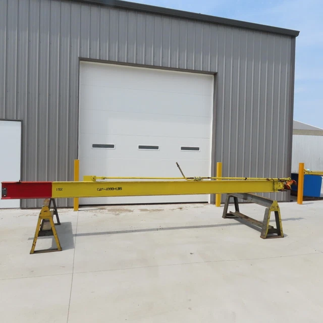 4000Lb (2Ton) Cap. Wall-Mount Overbraced Tie-Rod Jib Crane 211" Swing