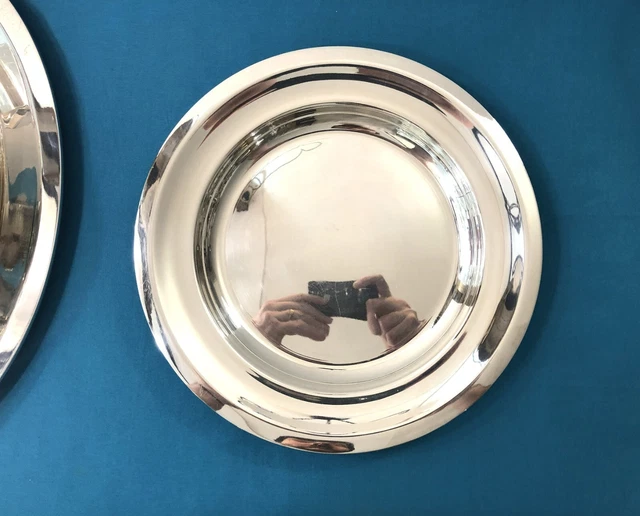 CHRISTOFLE PLAT ROND de service modèle Rubans croisés en métal argenté EUR 174,00 - FR