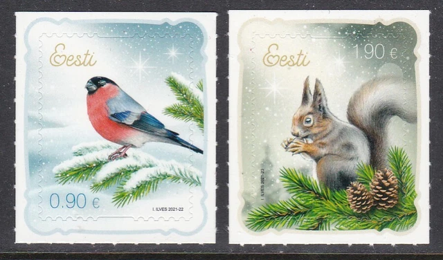 Estonia, Fauna, Birds, Animals, Christmas MNH / 2021
