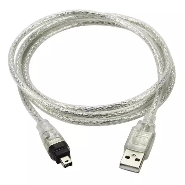 1.5m USB 2.0 Male To Firewire iEEE 1394 4 Pin M/M iLink Adapter Cable AU Stock