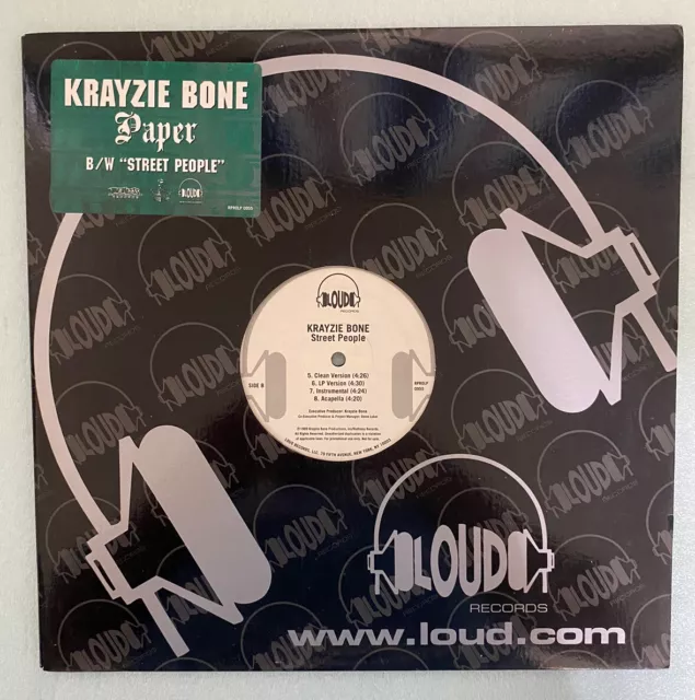 Krayzie Bone Paper B/W Street People 12” Vinyl Promo Record
