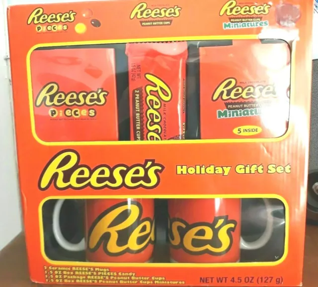 REESES COLLECTIBLE GIFT SET Mug Candy Pieces Cups Mini Chocolate Peanut Butter