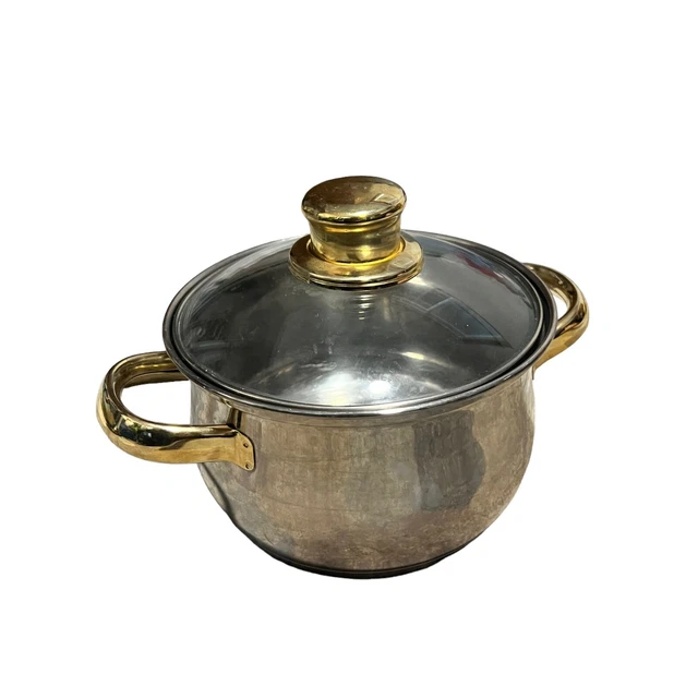 2 QT. COMMAND Performance Gold 2 Handle Pan w/ Lid 18/10 Cuisine