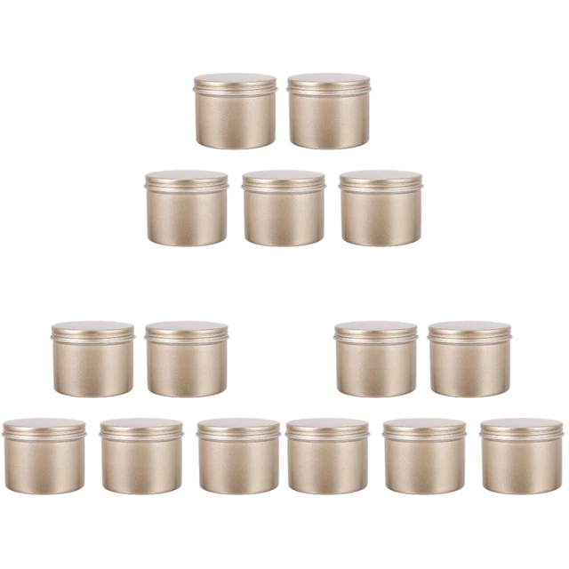 15 piezas latas redondas de caramelo de Navidad jarras bálsamo de maquillaje de viaje