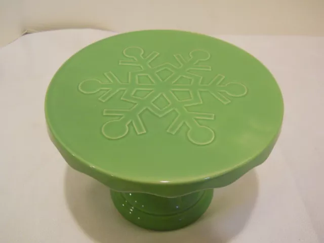 Department dept 56 large tiered riser pedestal stand green snowflake snowbabies 3