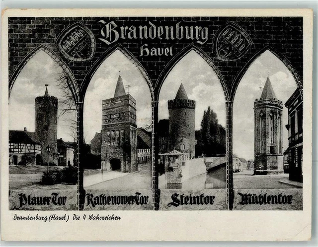 39450706 - 1800 Brandenburg Die vier Wahrzeichen Stadttore Brandenburg Havel