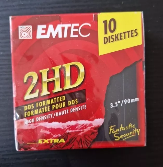 10x BASF 2HD 1.44MB Disketten  MS-DOS formatiert neu ungeöffnet mit Label