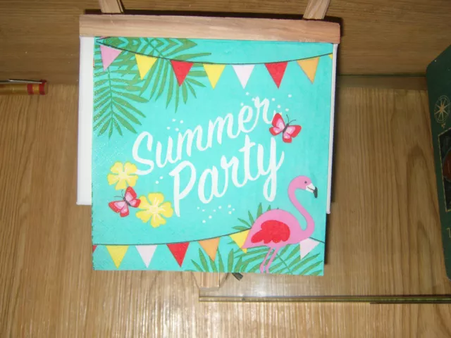 Servietten "Summer Party"  Sommer  Party   Schmetterling  Flamigo  Wimpelkette