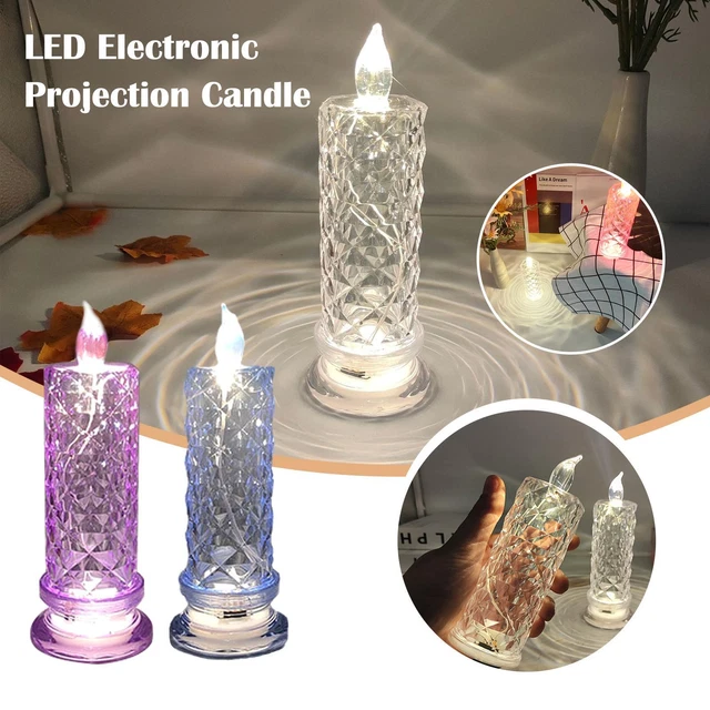 Vela de plástico sin llama para eventos navideños luz de té NUEVAS lámparas decoración del hogar LED I1B+