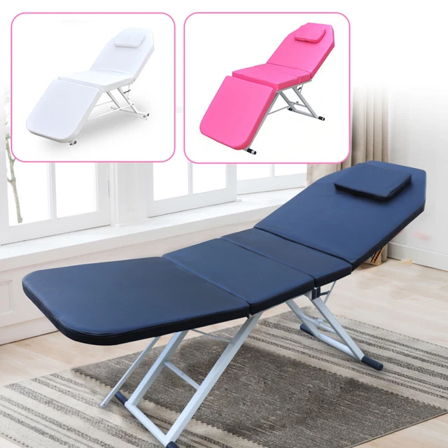 3 zonas tumbona de masaje plegable salón SPA cama plegable PVC tumbona cosmética 3 colores