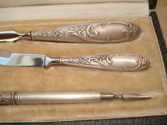 Ancien Coffret Nécessaire dÉcriture, de bureau - Cachet, Porte Plume 3