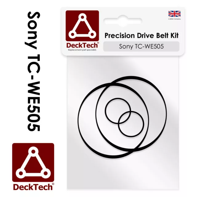 DeckTech® Replacement Belts for Sony TC-WE505 TCWE505 TC WE505 Cassette Deck